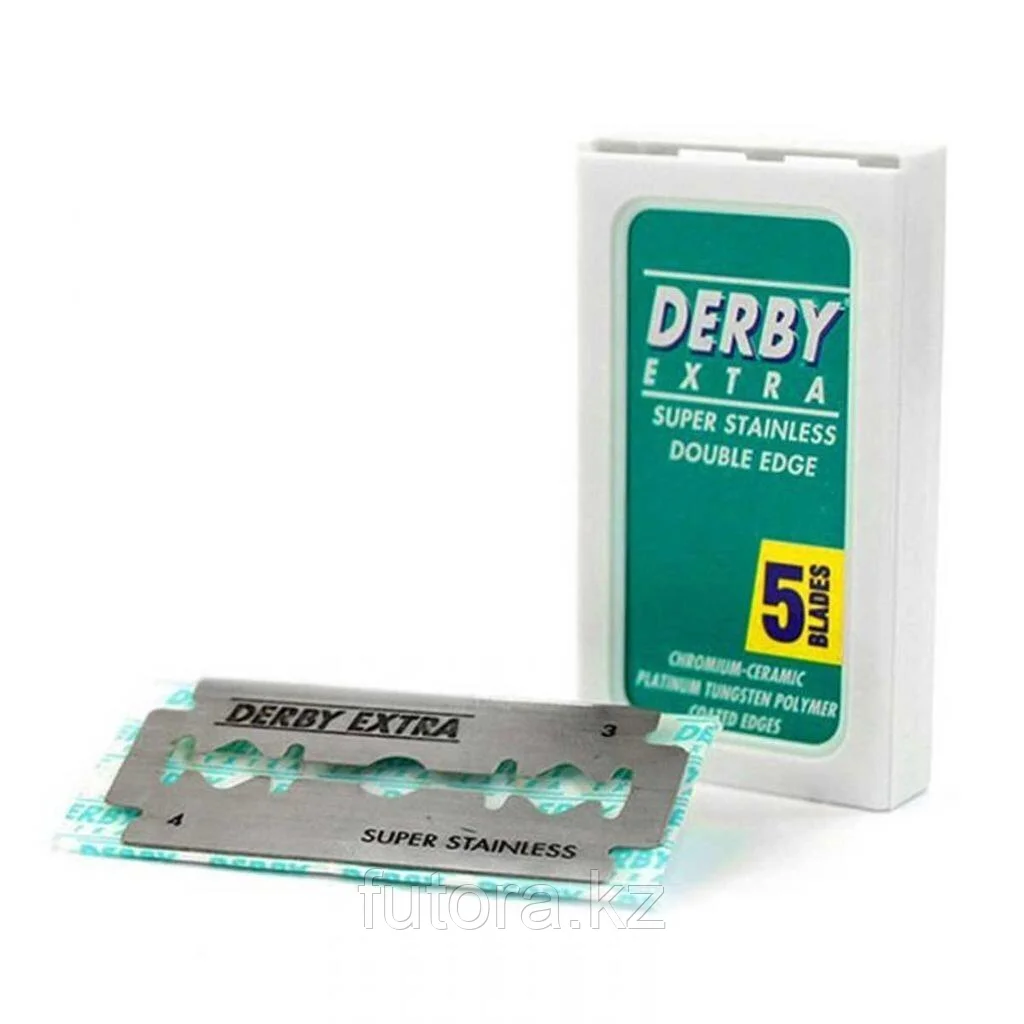 Лезвия для бритья двухсторонние "Derby Extra" 5шт, фото 1