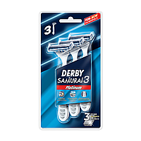 Одноразовая бритва для мужчин "Derby Samurai 3 Platinum" с тремя лезвиями