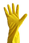 Перчатки резиновые жёлтого цвета, фото 2