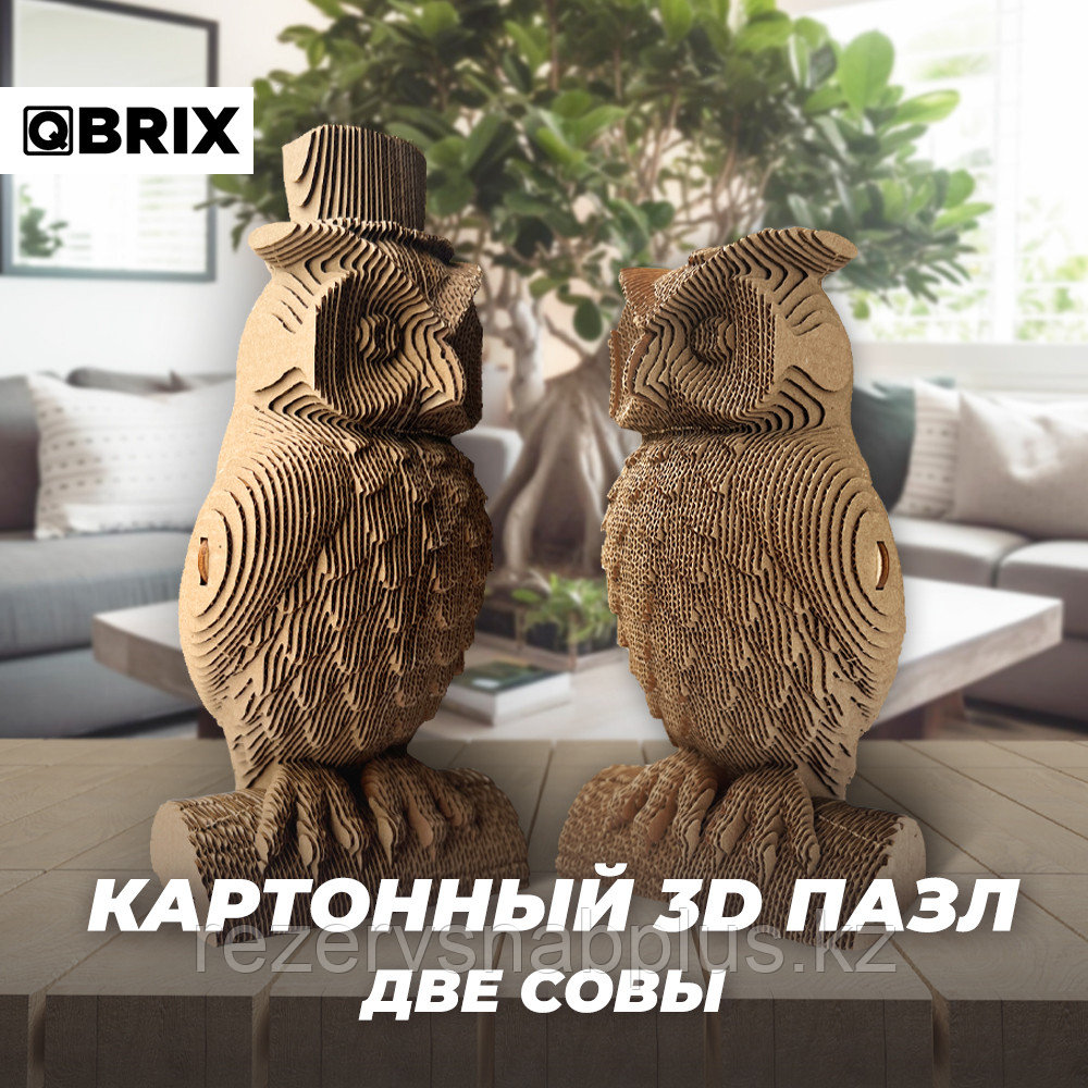 Картонный 3D конструктор Две совы