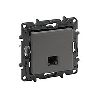 Информационная розетка одинарная Niloe Step RJ45 Кат.6e UTP Алюминий