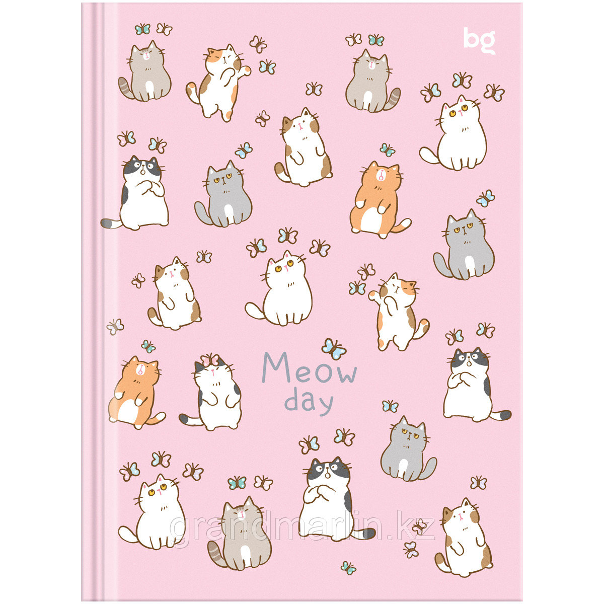 Бизнес-блокнот А6, 80л., BG "Meow day", глянцевая ламинация, фото 1