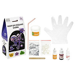 Набор для создания слайма ТРИ СОВЫ Slime party "Дино", фиолетовый, наполнение - кубики и блестки, ар