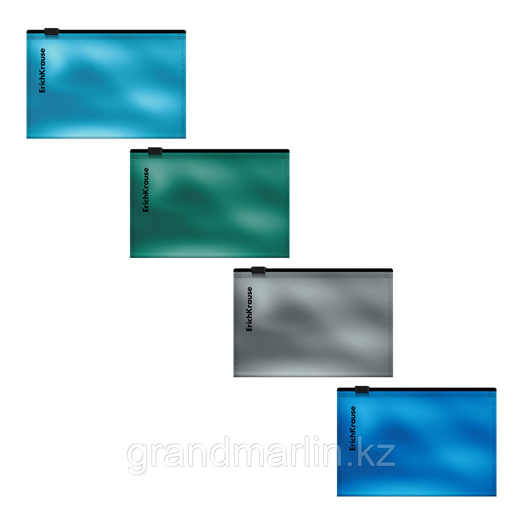 Zip-пакет пластиковый ErichKrause Glossy Ice Metallic, Card Size, непрозрачный, ассорти (в пакете по, фото 1