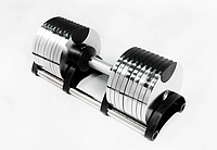 Регулируемая гантель хромированная StrongPeople 40 кг (шаг 4-5 кг)