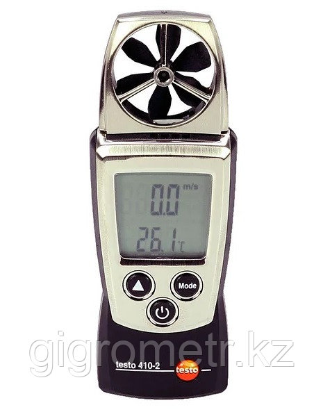 Testo 410-2 — анемометр для точного измерения скорости воздуха, температуры и влажности. В реестре СИ РК.