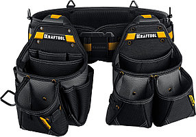 KRAFTOOL  KBS-3L в комплекте: пояс монтажника и 2 большие сумки, пояс монтажника (38761)