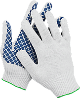 DEXX перчатки рабочие х/б, с ПВХ покрытием (облив ладони) 114001_z01