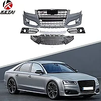 Передний бампер в сборе на Audi A8 2015-17 дизайн S8
