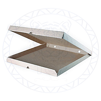 Лоток из микрогофрированного картона 296*296*35 белый, пицца