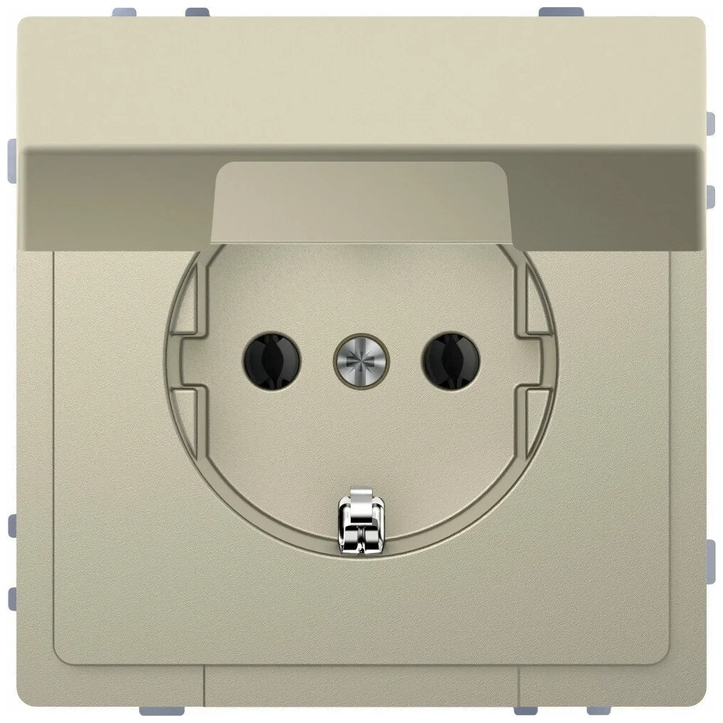 Розетка MERTEN MTN2310-6033 D-Life 16А с крышкой сахара