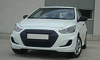 Накладка на бампер "Art" для Hyundai Accent 2010-2014
