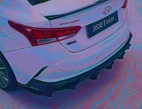 Диффузор заднего бампера "BSM Team" (АБС-пластик) для Hyundai Accent (2020+)
