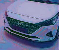 Сплиттер переднего бампера "BSM Team" (АБС-пластик) для Hyundai Accent (2020+)