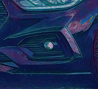 Серпы на передний бампер "BSM Team" (АБС-пластик) для Hyundai Accent (2017-2020)