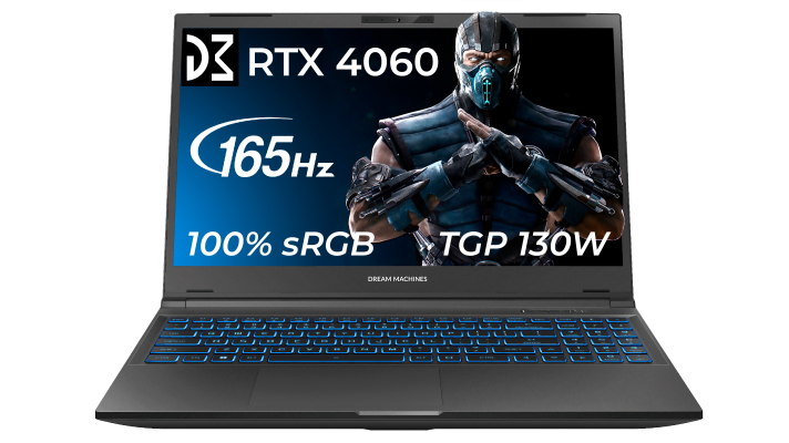 Ноутбук Dream Machines RG4060-15KZ37 15.6" Core i7-13620H/16Gb/1Tb SSD/RTX4060/DOS