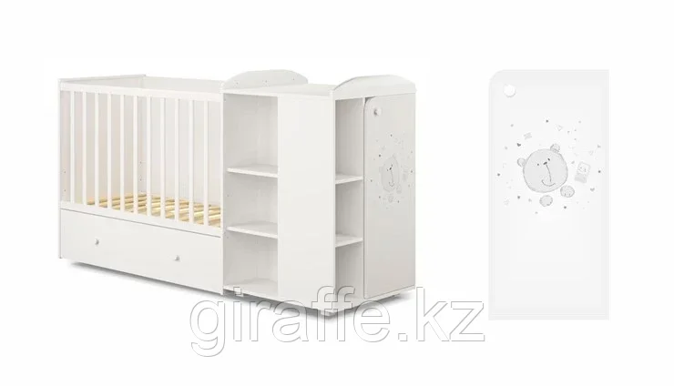 Детская кровать с комодом POLINI Kids French 800 TEDDY