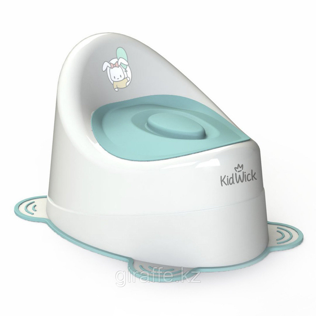 Горшок туалетный Kidwick  "Улитка" (белый-бирюзовый с бирюзовой крышкой, фото 1