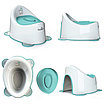 Горшок туалетный Kidwick  "Улитка" (белый-бирюзовый с бирюзовой крышкой, фото 2