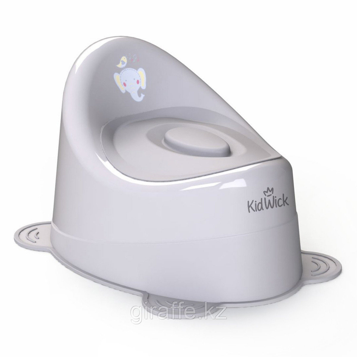 Горшок туалетный Kidwick "Улитка" (серый-т.серый с т.серой крышкой, фото 1