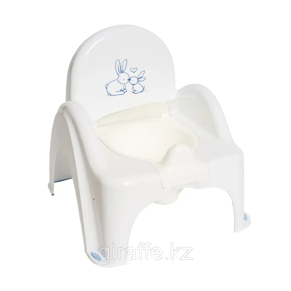Горшок-стульчик Tega "КРОЛИКИ", (белый), музыкальный, фото 1