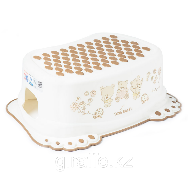 Подставка под ножки антискользящая Tega "МИШКА", (белый жемчуг), фото 1