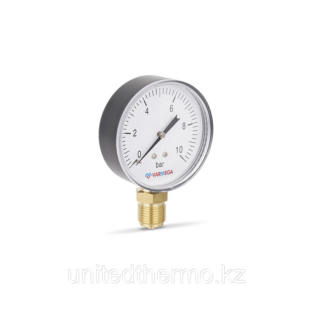 Манометр 80 мм, 10 бар, 1/2" радиальные