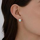 Серьги из серебра с эмалью 94-120-02193-1, фото 3