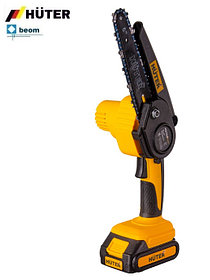 Аккумуляторная цепная пила Huter ELS-20Li ( 2 А*ч | 20 В | Вес 1.813 кг | Длина шины, мм/дюйм 150/6 | 1 АКБ)