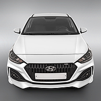 Передний бампер "Quant" под ПТФ для Hyundai Accent 2017-2020