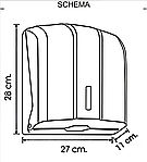 Диспенсер для листовых бумажных полотенец Z укладки Vialli KH-300B (Турция), фото 3