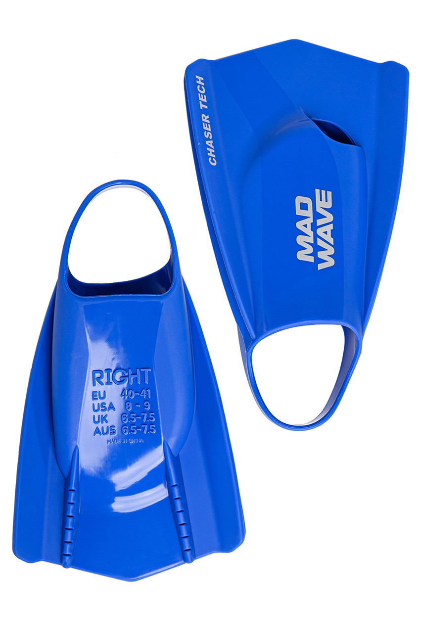Ласты резиновые короткие Chaser tech blue, фото 1