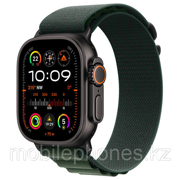 Смарт-часы Apple Watch Ultra 2 GPS + Cellular 49mm Black Titanium Case with Dark Green Alpine Loop