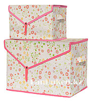 Органайзер для хранения вещей 2 в 1, коробка для хранения в цветочек