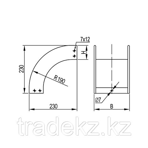 CD 90 тік сыртқы бұрышы 90° DKC 400x50 жиынтықта, фото 2