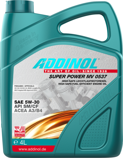 ADDINOL SUPER POWER MV 0537 SAE 5W-30 4L, фото 1