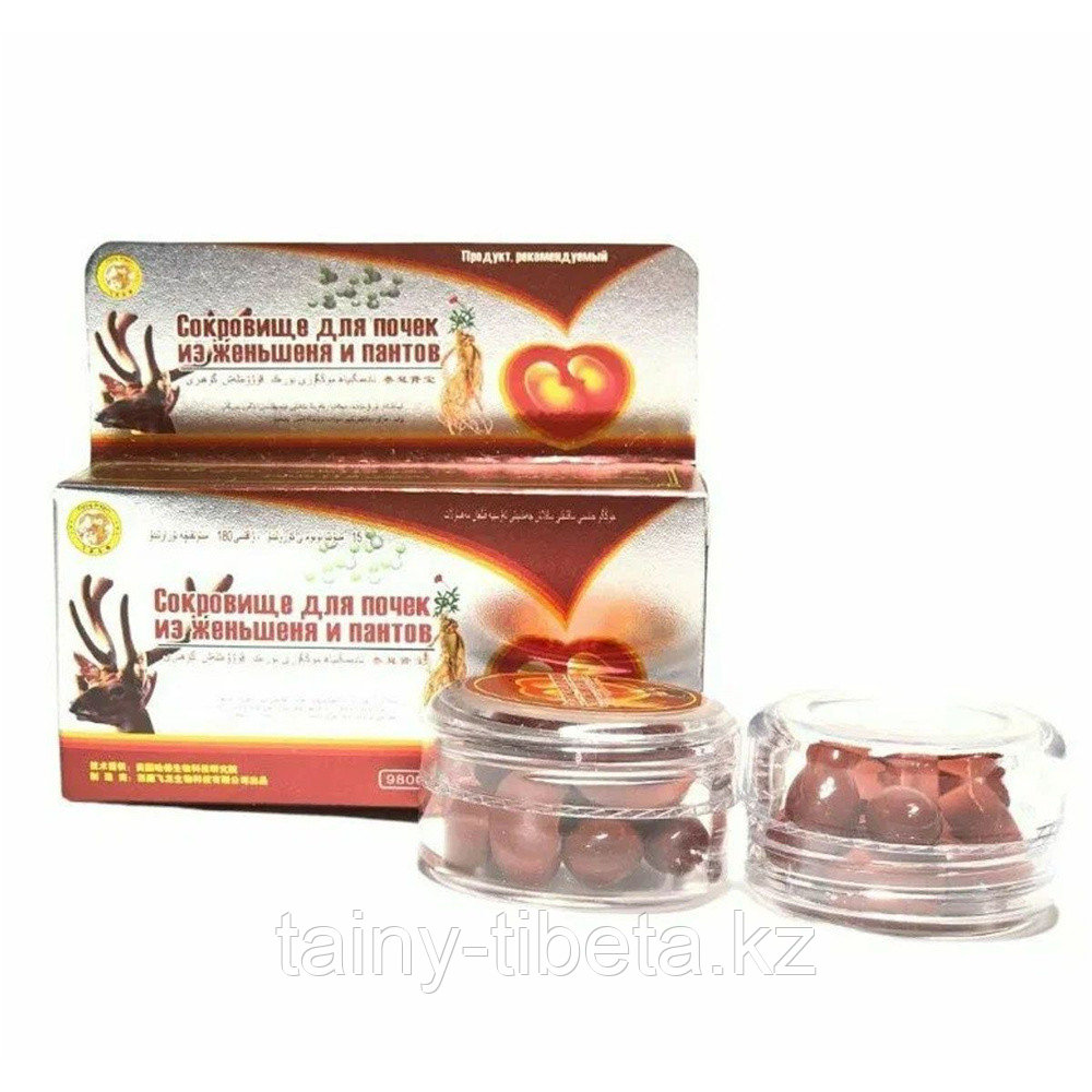 Мужской возбудитель Сокровище для почек из женьшеня и пантов 24 капсулы