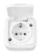 Розетка РА 16-297 белая IP54