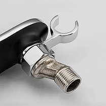 Смеситель Frap с гигиеническим душем F2049-6 черный/хром, фото 4
