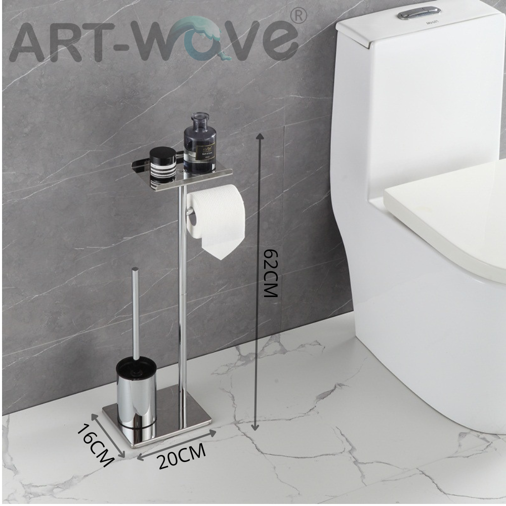 Туалетная стойка с ёршиком T817, хром