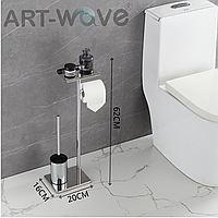 Туалетная стойка с ёршиком T817, хром