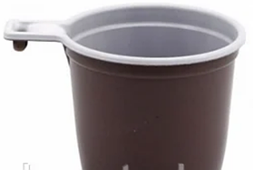 Чашка кофейная 200 мл. бело-коричневая, 3 тип