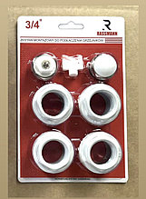 Монтажный комплект 3/4 для радиатора (Rassmann, Белый)