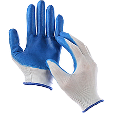 Перчатки хозяйственные (х/б) высокой плотности с резиновой пропиткой