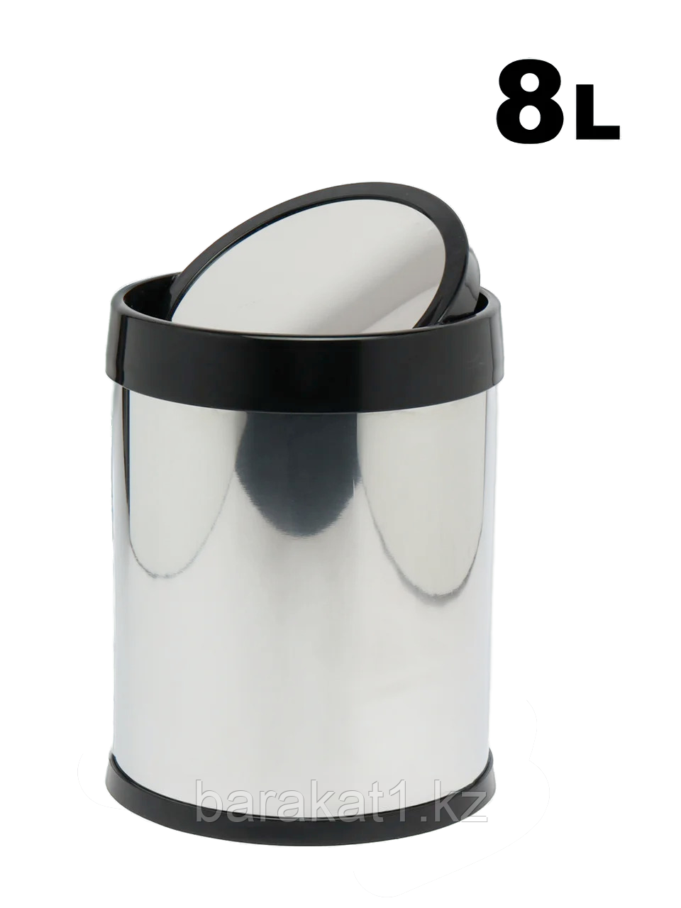 Урна с плавающей крышкой Palex 8л из нержавеющей стали, пр-во Турция, фото 1