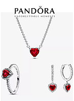 Серебро Pandora "Знай, что люблю" от Пандора Колье, кольцо и Серьги, 925 серебро
