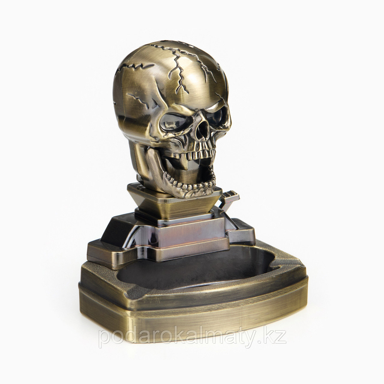 Зажигалка настольная с пепельницей, газовая "Череп", фото 1