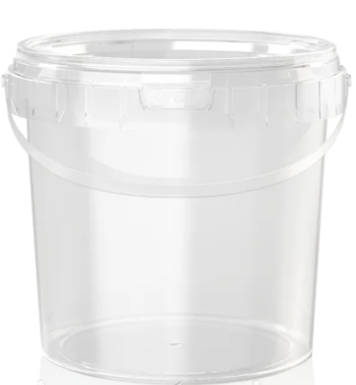Ведро 0,85 л  прозрачный (без крышки), фото 1