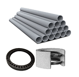 Труба асбестоцементная хризотилцементная ВТ-9 напорная: L-4м, Ду-100 , в комплекте типа CAM-9, фото 5