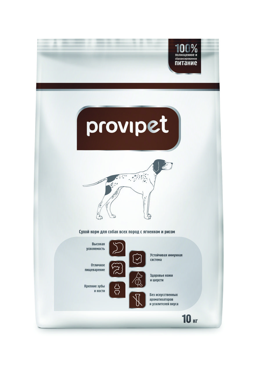 Сухой корм для собак Provipet с ягненком и рисом 10 кг